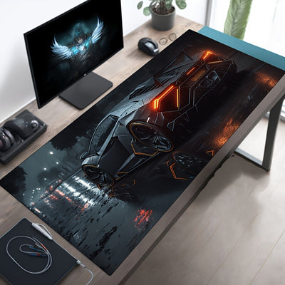 🏎️ Tapis de Souris XXL Gamer – Voiture Futuriste | Antidérapant, Grande Surface & Confort Premium