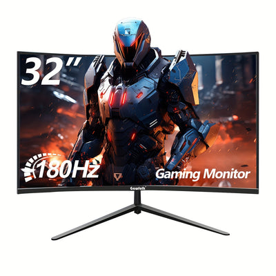Gawfolk 81.28 cm Gaming Monitor Curved 180Hz PC Screen Full HD 1080P, Frameless 1500R Computer Screen Supports VESA