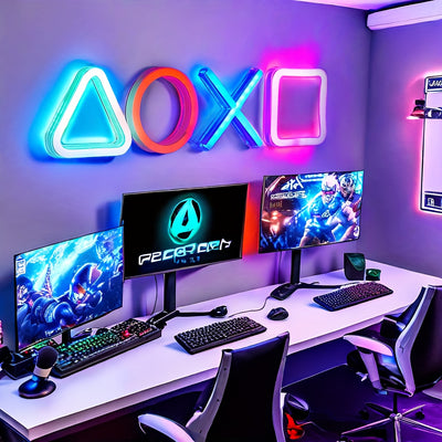 Gaming ✨ Panneau Néon Gaming LED – Ambiance RGB pour Setup & Décoration