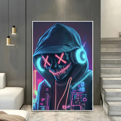 1pc Modern Abstract Game Controller Canvas Art Print, Frameless Wall Decor Poster for Living Room and Bedroom, 79.98x119.99 cm, No Frame, Living Room Art | Abstract Artwork | Vibrant Colors, Gaming Room Decorations